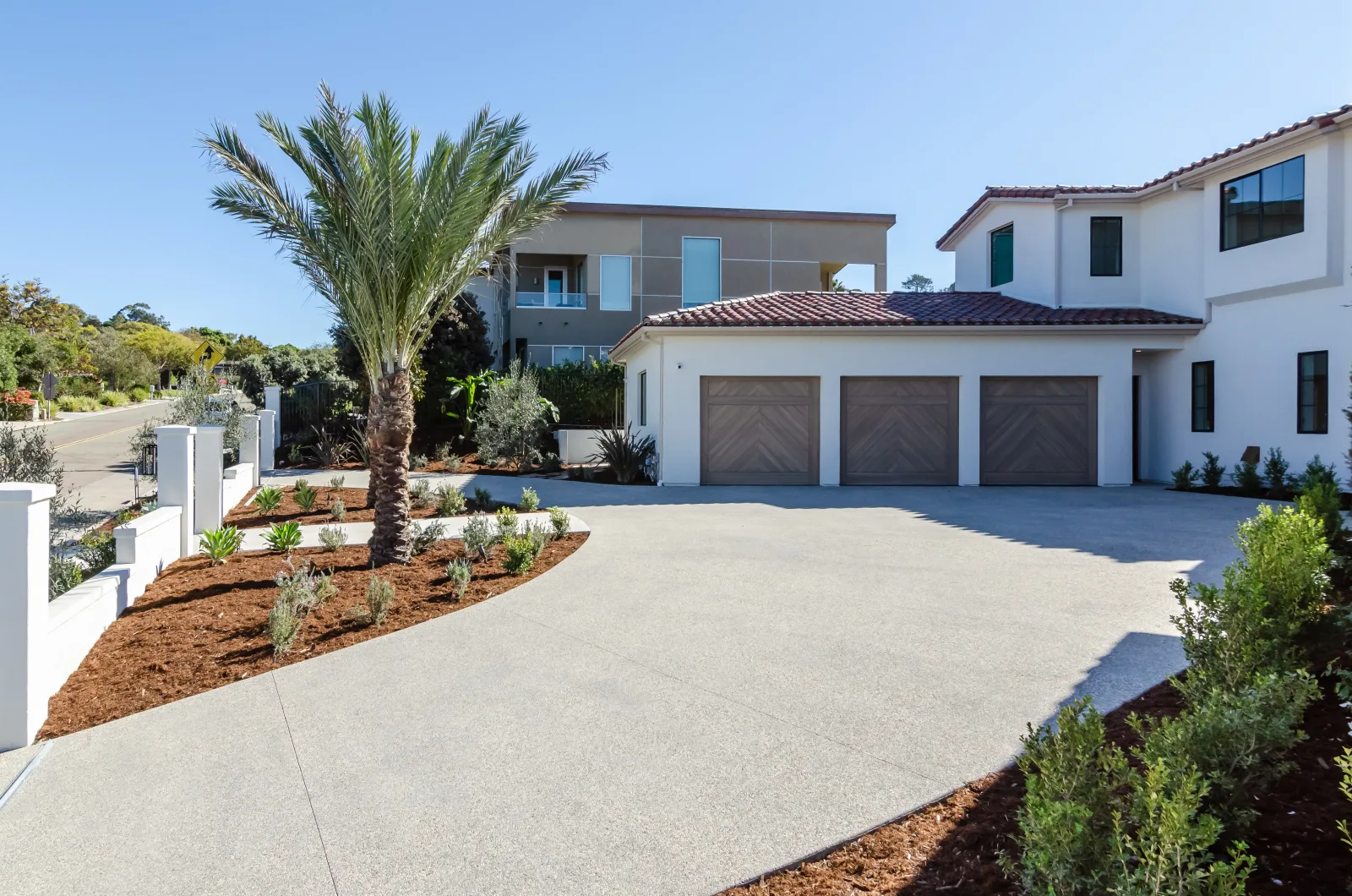 Engineered retaining wall on a La Costa hillside lot in Carlsbad CA