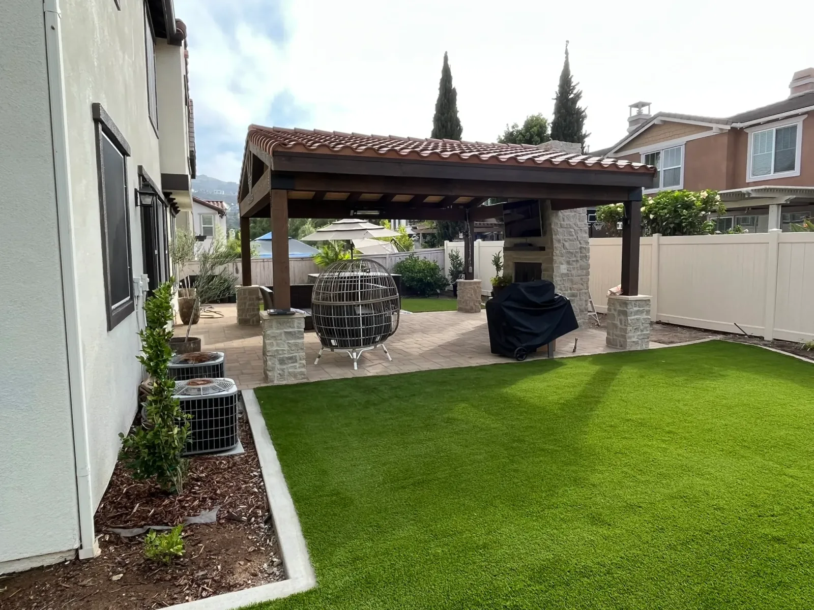 Backyard fire feature and full remodel in El Cajon